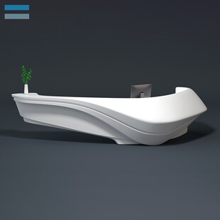 Acrylic Artificial Stone Reception Desk Manufacturer Wholesale Foreign Trade Processing Reception Special-Shaped Front Desk Countertop