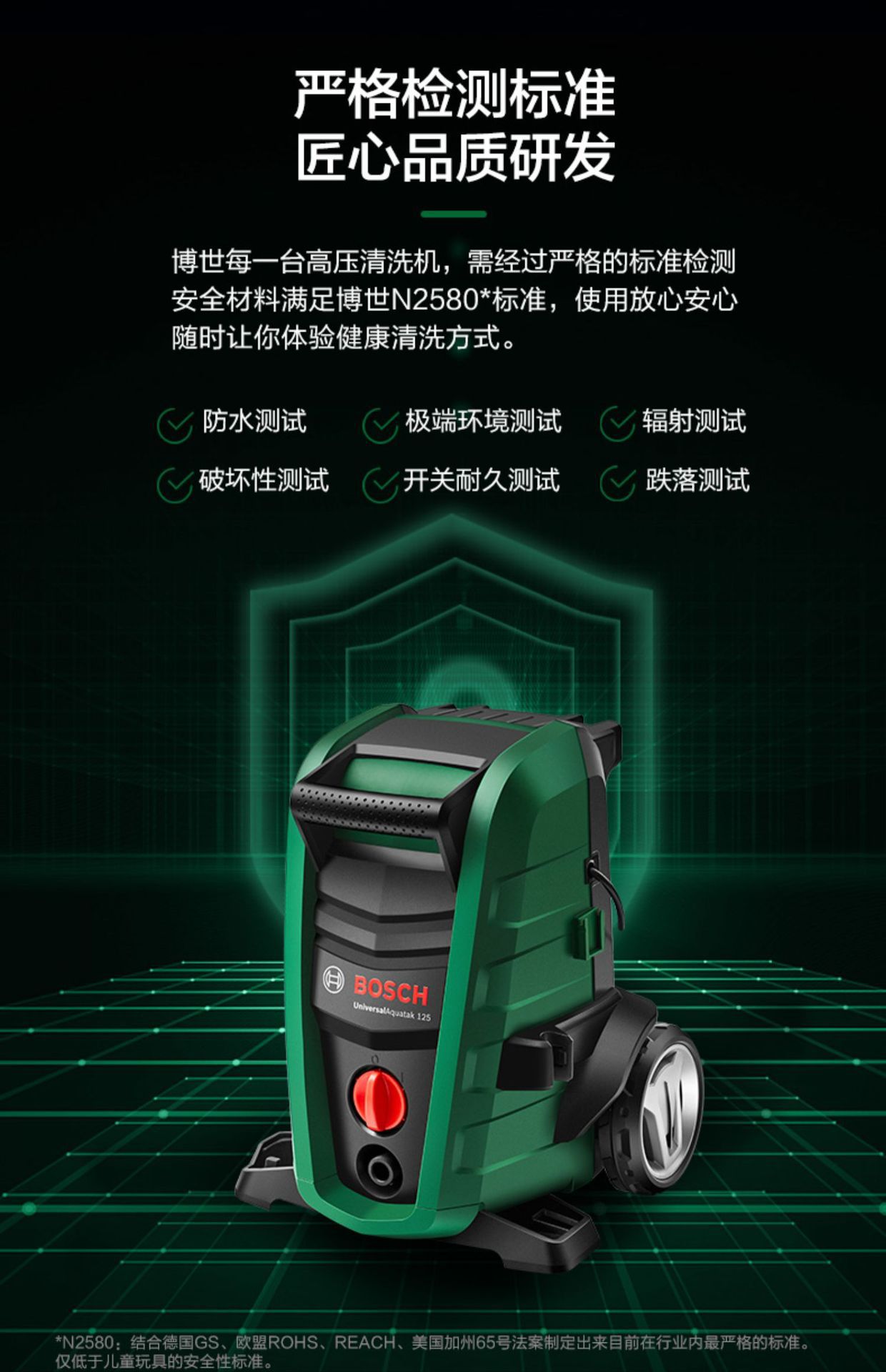Bosch High-Pressure Cleaning Machine, Car Washing Machine, Household Self-Priming High-Power Water Gun, Garden Floor Washing Machine, Intelligent Pure Copper Water Pump