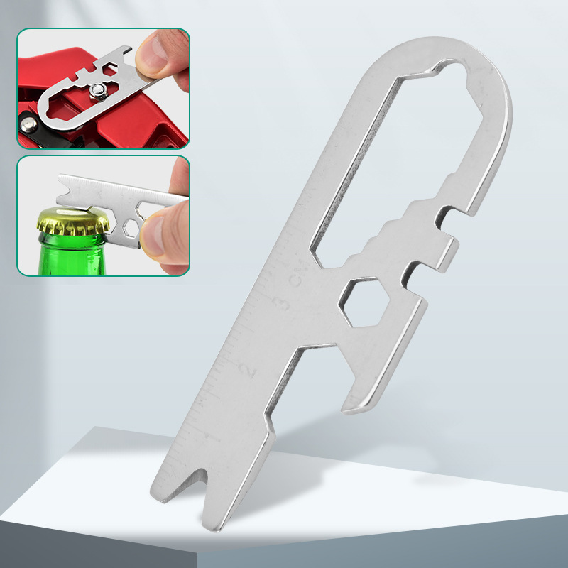 批发创意小扳手多功能工具卡户外便携带内外六角扳手钥匙扣工具卡