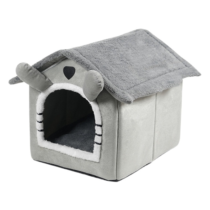 Extraíble y lavable gran espacio casa nido de gato primavera cálido nido de gato casa cuatro estaciones Universal nido de mascotas suministros para mascotas