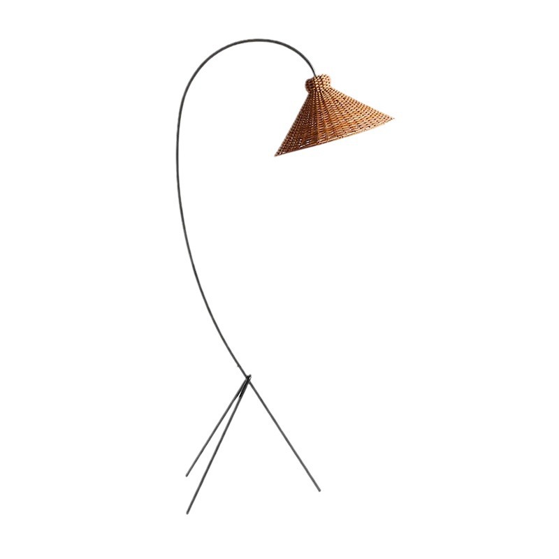 Lámpara de pie de ratán sala de estar sofá Estilo nórdico estilo japonés retro estilo silencioso lámpara de techo lámpara de pie creativa