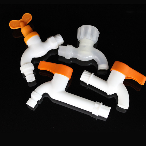 PVC Plastic Faucet for Home 4/6 Way Explosion Proof Connecting Pipe for Kitchen Balcony Laundry Mop Basin Instant Open Faucet