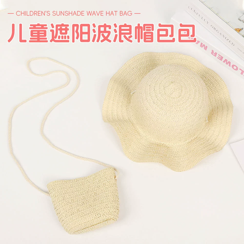 Горячая продажа летом для детей плетеная соломенная шляпа Волнистые прогулки на свежем воздухе солнцезащитные шляпы для детей
