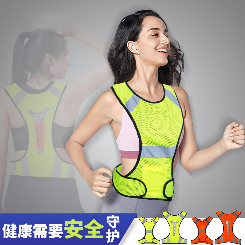 International Site Amazon Outdoor Night Running Reflective Vest Cycling Reflective Vest Wholesale Mesh Reflective Clothing