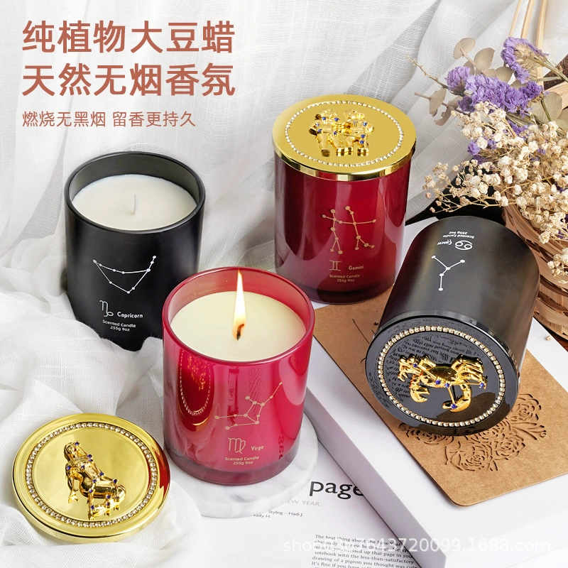 Aromatherapy, candle, zodiac signs for St. Valentine's Day, perfumed gift box, Birthday gift