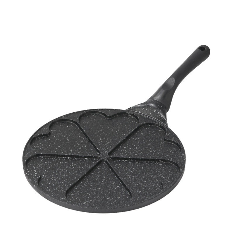 Nuevo amor de seis agujeros creativos pan de desayuno asado casero molde de omelete sin toque sartén al por mayor spot