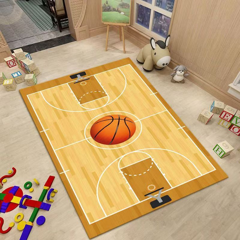 Stadium Pattern Carpet, Sports-Style Floor Mat for Children's Room, Non-Slip and Wear-Resistant Floor Mat with Field Print for Living Room and Bedroom Stadium Pattern Carpet, Sports-Style Floor Mat for Children's Room, Non-Slip and Wear-Resistant Floor Mat with Field Print for Living Room and Bedroom