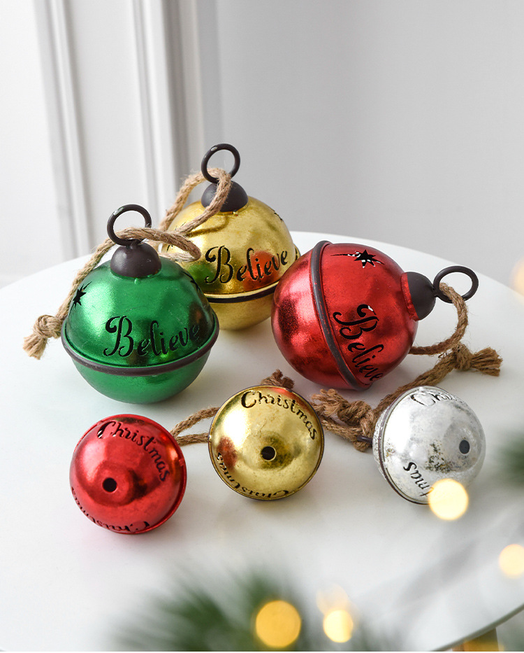 NUCH Iron Tree Pendant - Soundable Christmas Bell Decoration Scene Arrangement_voghion.com