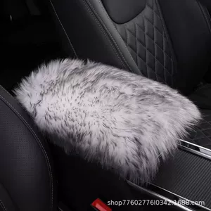 Car armrest box cushion winter plush thickened warm winter universal central control car central armrest box cushion cover