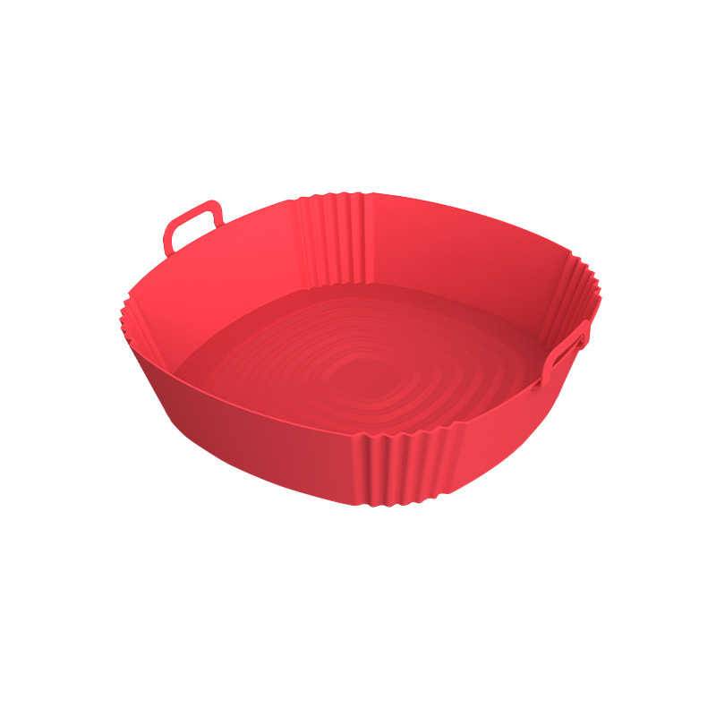 Bandeja de almohadilla de olla de freidora de aire de silicona transfronteriza bandeja de horno plegable freidora multifuncional almohadilla resistente al calor de alta temperatura