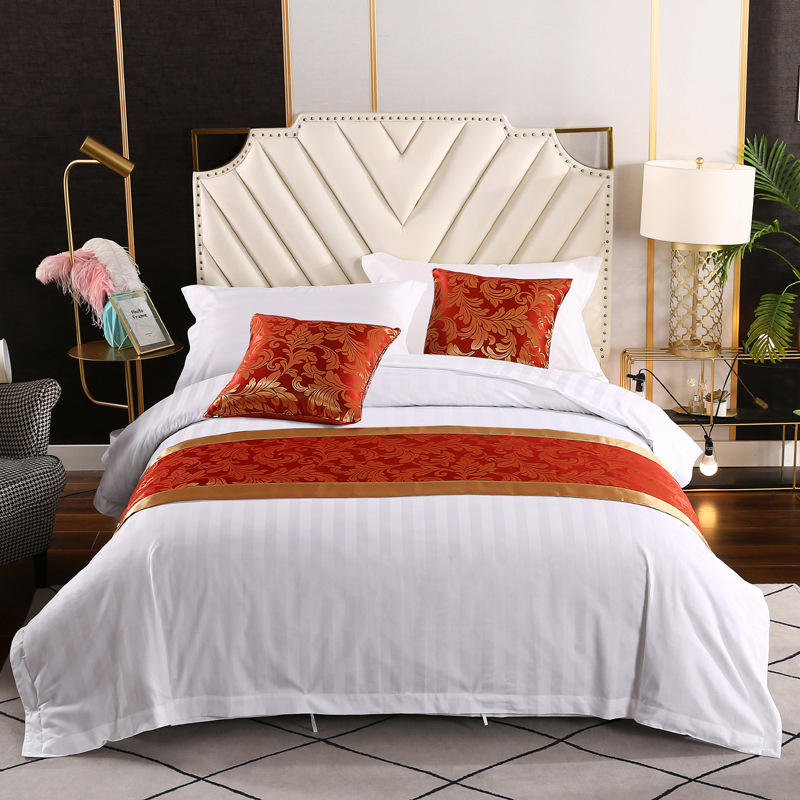 文英文  酒店布草宾馆床上用品棉织品床单被套枕套被芯枕芯褥垫