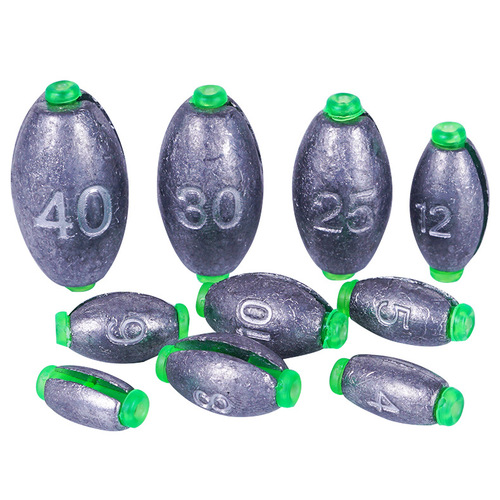 Japanese-style open lead drop raft fishing set quick bridge valve accessories mid-through hollow olive-shaped long-range cast bite run lead rock fishing