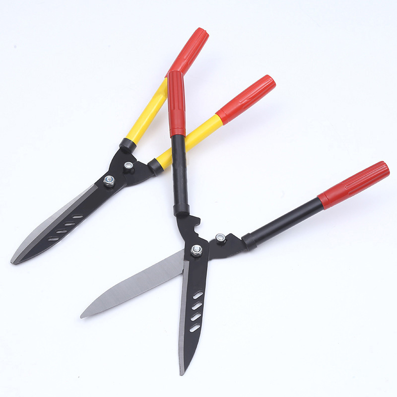Dezhizhu, tijeras de setos, tijeras de césped con mango de hierro, tijeras de podar de acero al manganeso, tijeras de cerca, tijeras de acebo de jardinería, tijeras de té, herramientas de poda
