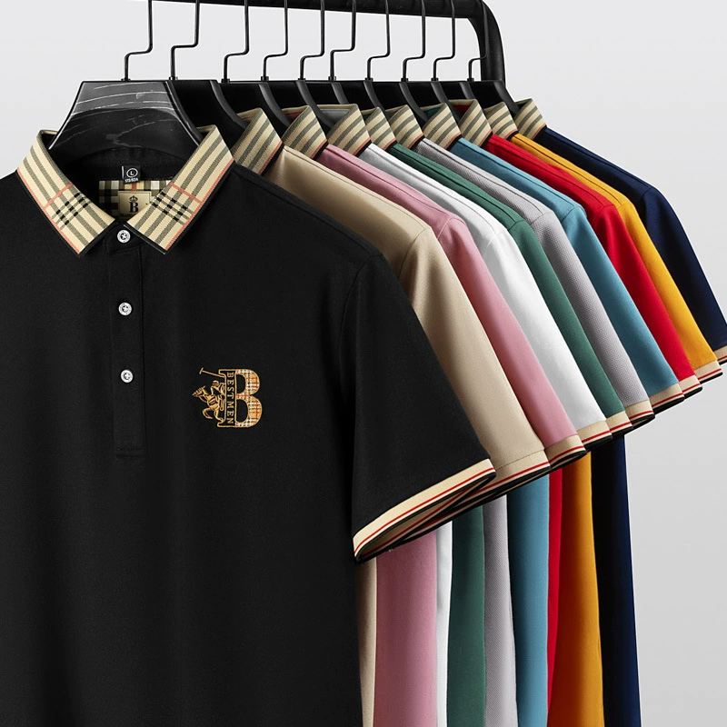 Summer silk polo for leisure, oversize
