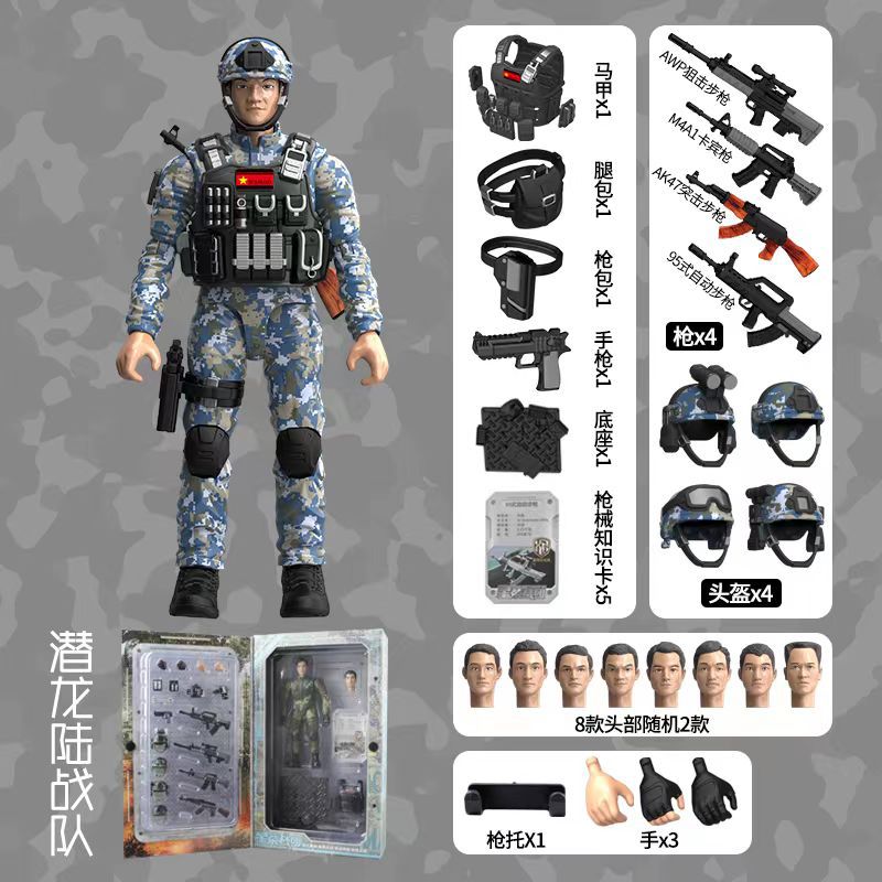 Juguetes al por mayor del ejército de Xing Rong, modelo militar práctico, soldado chino, soldado especial de la Segunda Guerra Mundial