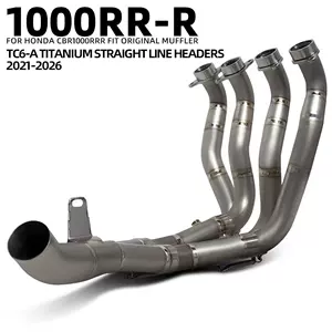 Honda CBR1000RRR üçün motosiklet qaz borusu, titan ərintisi ön hissə, orijinal quyruq hissəsinə qoşulur.