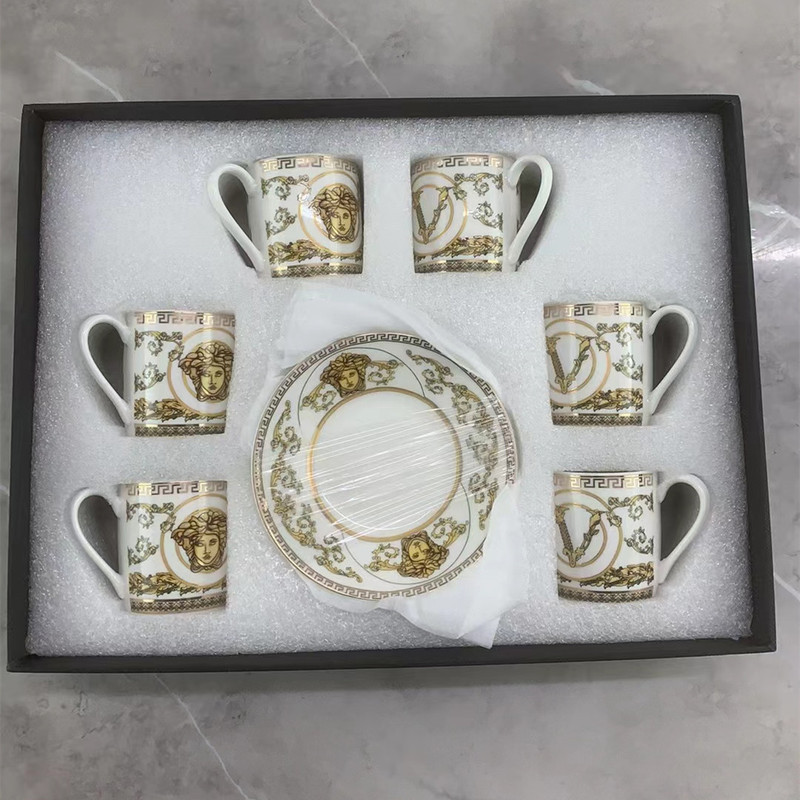 Cross-border export European H ceramic Turkey concentrated dessert coffee cup afternoon tea cup saucer suit gift