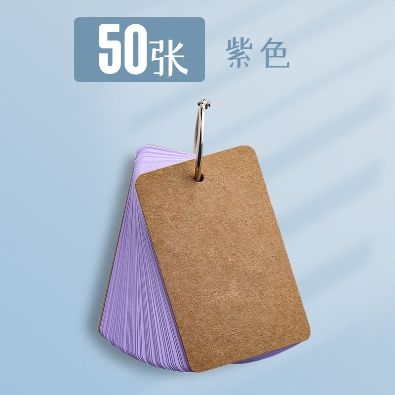 T palabras en blanco en inglés papel de tarjeta de bucle tipo cartón duro de color DiDi lindo mini libro de bolsillo