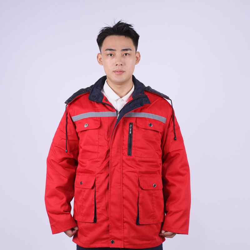 冬季加厚保暖工作服工厂车间防寒劳保服反光条可拆卸内胆棉服冷库|undefined