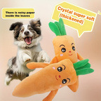 Cross-Border Plush Toy Carrot with Built-In Squeaker to Attract Dogs' Attention, Interactive and Bite-Resistant for Cats and Dogs