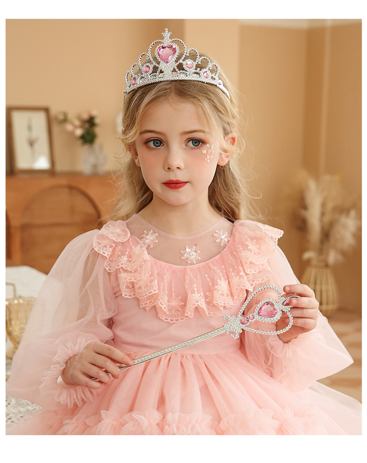 Princesse Forme De Cœur Alliage Placage Strass Couronne 1 Jeu display picture 6