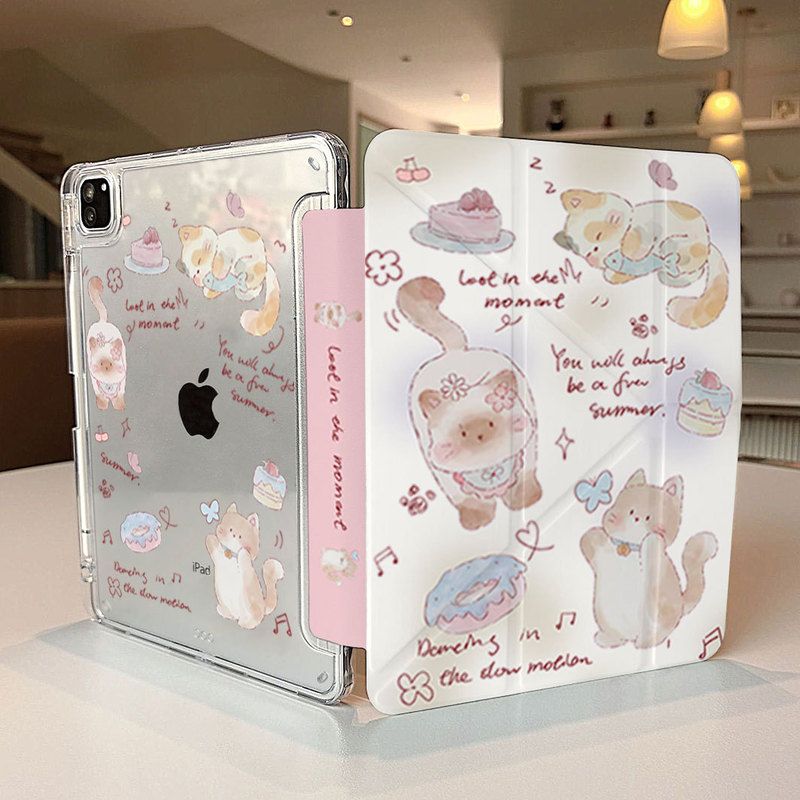 Little Cat Garden Apple iPad 10/9/8 Generation A16 Tablet Pro 11inch Air7/6 Protective Case Mini Protective Cover Little Cat Garden Apple iPad 10/9/8 Generation A16 Tablet Pro 11inch Air7/6 Protective Case Mini Protective Cover