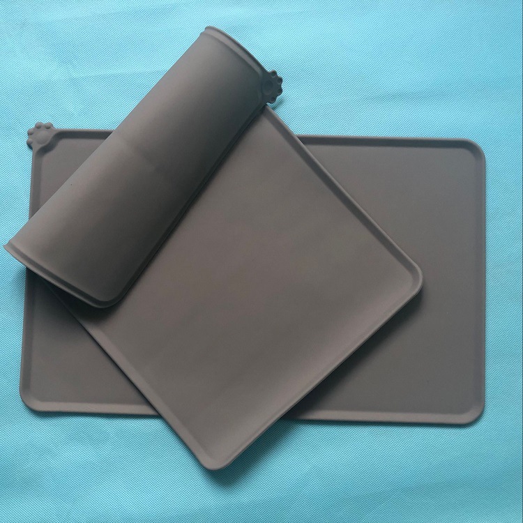 现货供应硅胶宠物餐垫 硅胶宠物喂食垫 可折叠机洗宠物垫