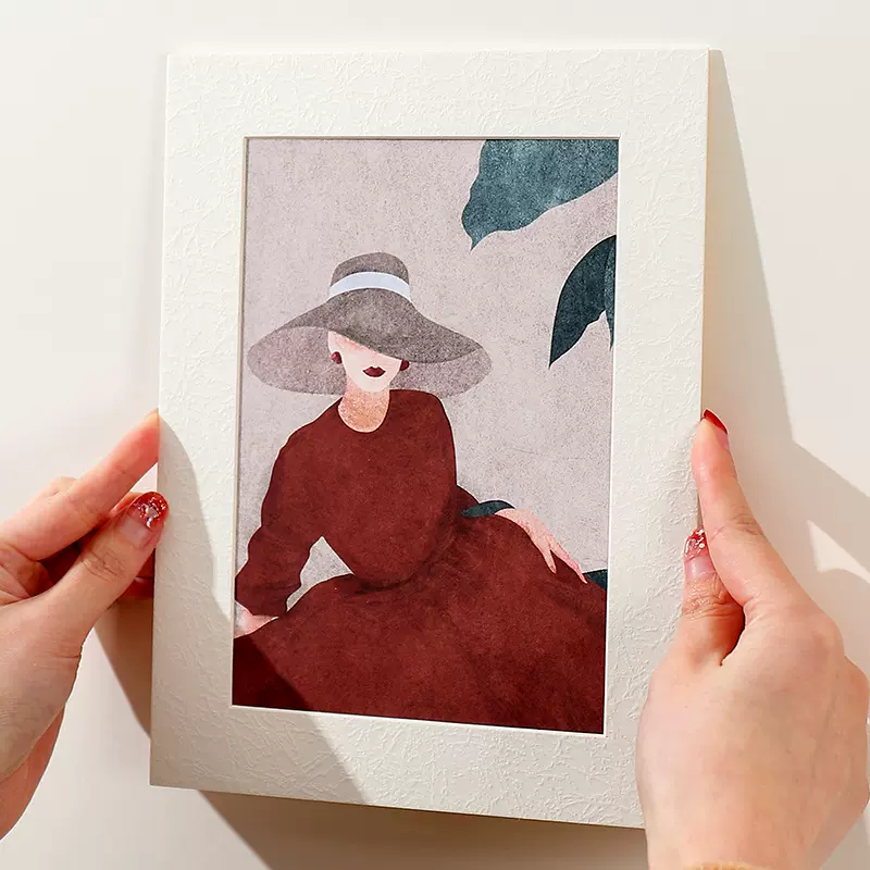 卡纸相框浮雕纹理纸画框 简约艺术画装裱画框8k4开a4儿童画展览框