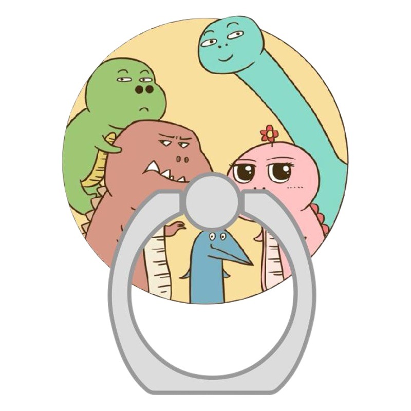 漫画の携帯電話のリングの支えのかわいいデスクトップの怠け者の携帯電話のリングの金属のリングのボタンはlogoの贈り物の部品をプラスします。