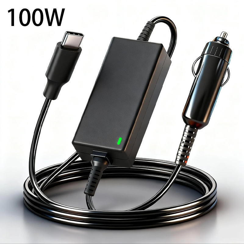 100W Car Laptop Adapter with Adjustable Voltage, Notebook Power Adapter, Household Power Supply, Car Use