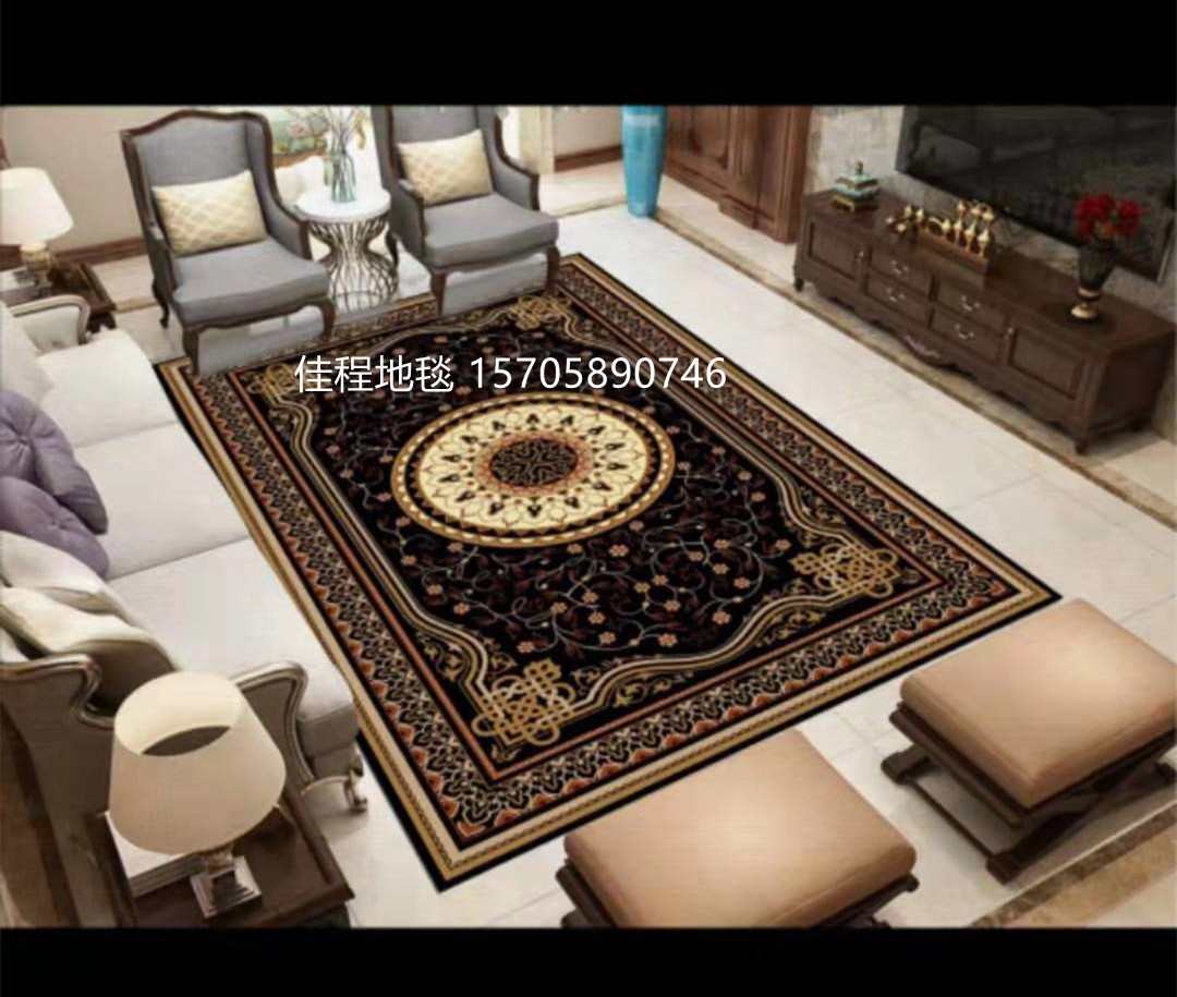 Ins European Style Living Room Printed Carpet Printed Large Carpet Bedside Blanket Coffee Table Blanket Home Large Carpet 160*180cm