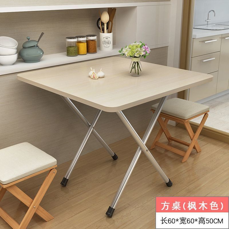 折りたたみテーブル、家庭用ダイニングテーブル、賃貸住宅、賃貸、小さなテーブル、寮、屋外ポータブル屋台、シンプルな正方形テーブル|undefined