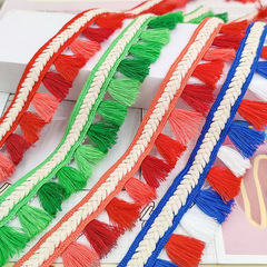 Directly supplied from the manufacturer, ethnic style colorful tassel lace, color-blocked tassels, clothing curtains, home decoration accessories