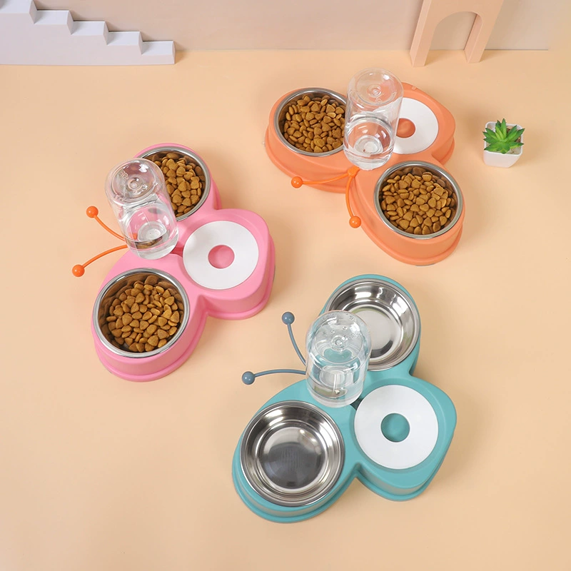 Миска для кошек двойная миска Антидетонационная автоматическая заправка воды миска для кошек автоматическая поилка для кошек миска для домашних животных миска для собак миска для риса
