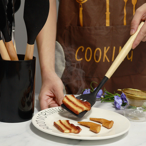 Silicone spatula, soup spoon 12-piece set non-stick pan food-grade silicone spatula cross-border silicone kitchen tools set wholesale