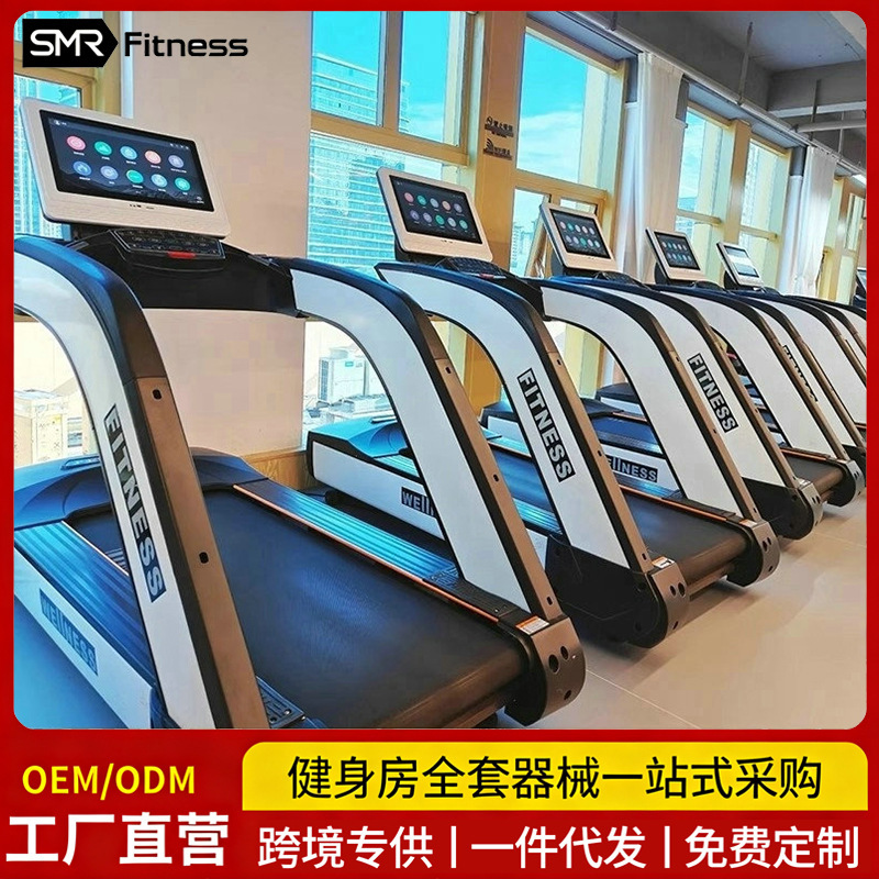 Commercial Treadmill, Silent, Shock-Absorbing, Multi-Functional, Household Running Machine, Large Walking Machine, Gym Indoor Aerobic Equipment