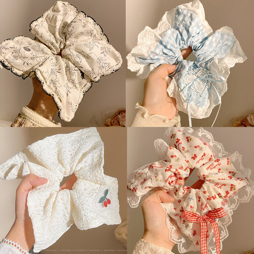 Xiaohongshu Collection - Fresh and Minimalist Large Intestine Style High-End Hair Accessories for Women 2025 New Korean Style Head Decorations