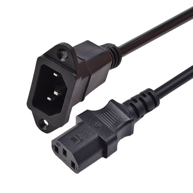 厂家直销AC电源插座，带螺丝孔电饭锅电瓶车插座。品字尾插连接线