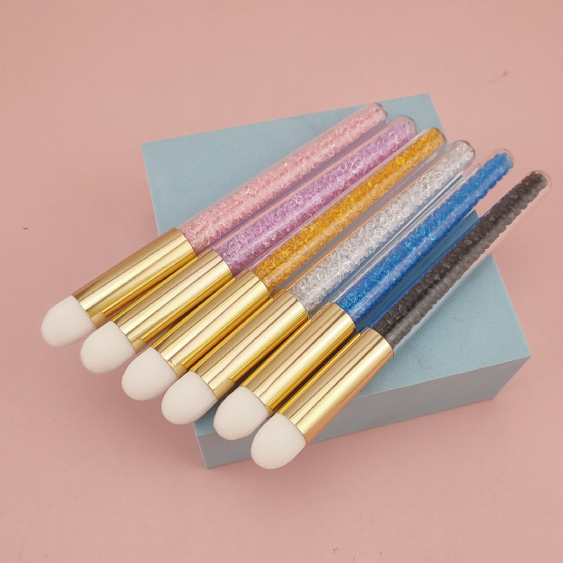 Cross-Border Style Lip Brush with Diamond Handle, Long Handle Cleaning Brush, Soft Fiber Bristle Lipstick Brush, Multiple Colors Available Cross-Border Style Lip Brush with Diamond Handle, Long Handle Cleaning Brush, Soft Fiber Bristle Lipstick Brush, Multiple Colors Available