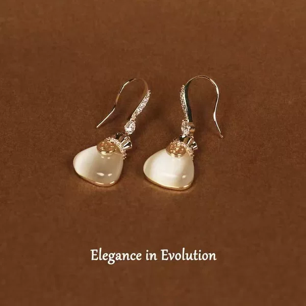 New [Little Joy] New Chinese Style Design Niche Coin Lucky Bag High-End Ear Hook Earrings Wholesale Dropshipping