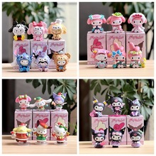 可爱三丽鸥盲盒玩具库洛米美乐蒂卡通手办模型桌面车载装饰小摆件