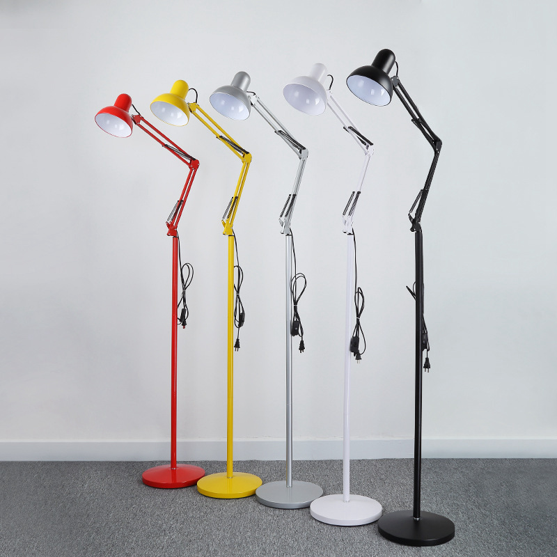 Folding Floor Lamp Scandinavian Living Room Bedroom Creative Simple Ikea Modern Mahjong Eye Protection Led Vertical Table Lamp