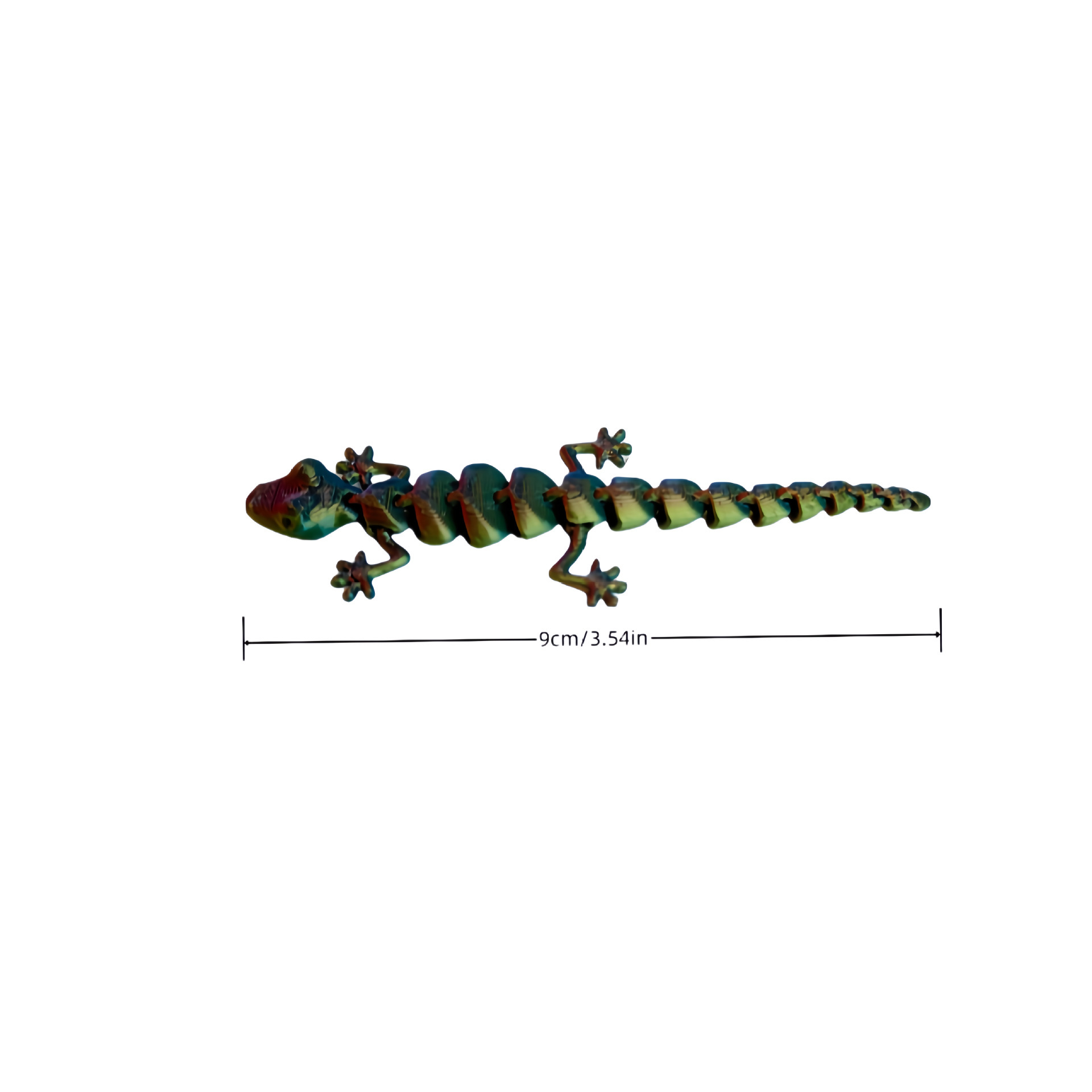 Juguete de gato divertido de gecko de lagarto impreso en 3D Modelo de mascota de rastreo de simulación de articulación móvil Juguete de mascota educativo para niños
