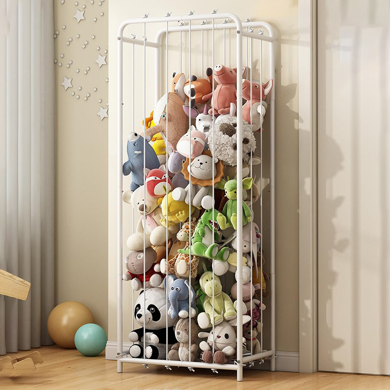 Amazon Iron Plush Toy Storage Rack Elastic Rope Metal Frame Large Capacity Doll Storage Rack Organizing Rack