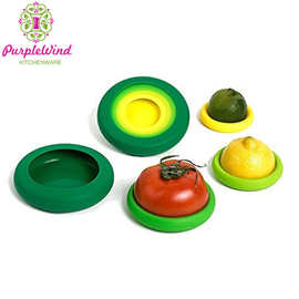 硅胶密封盖4件套冰箱食物保鲜盖弹性蔬菜水果食物保鲜盖