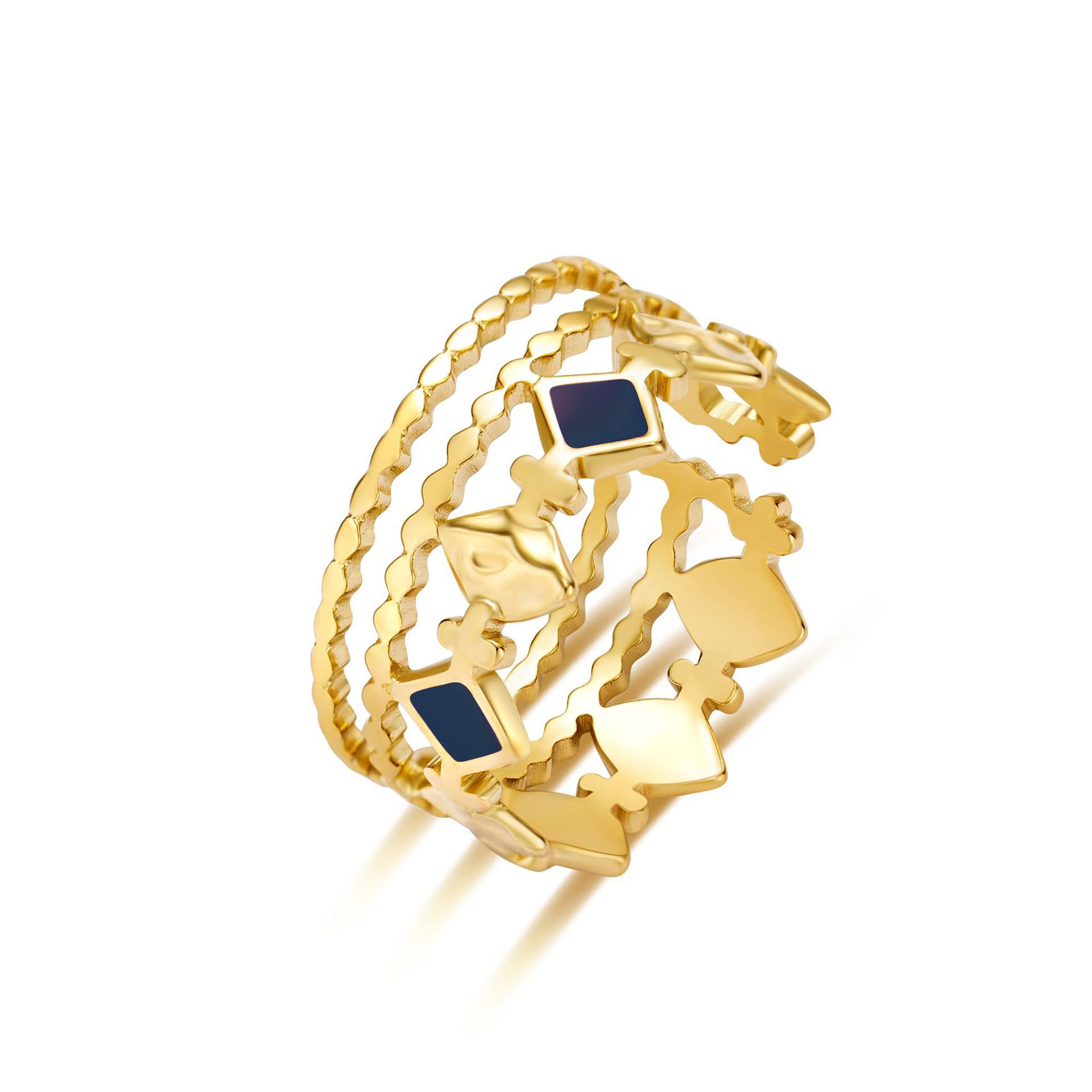 Oferta especial experiencia europea y americana joyería de acero titanio vacío galvanoplastia no decoloración no alérgica joyería pendientes collar fábrica al por mayor