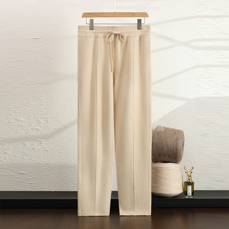 Knitted demi-season trousers