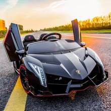 兰博儿童电动车四轮带遥控汽车男女宝宝小孩可坐人玩具车跑车