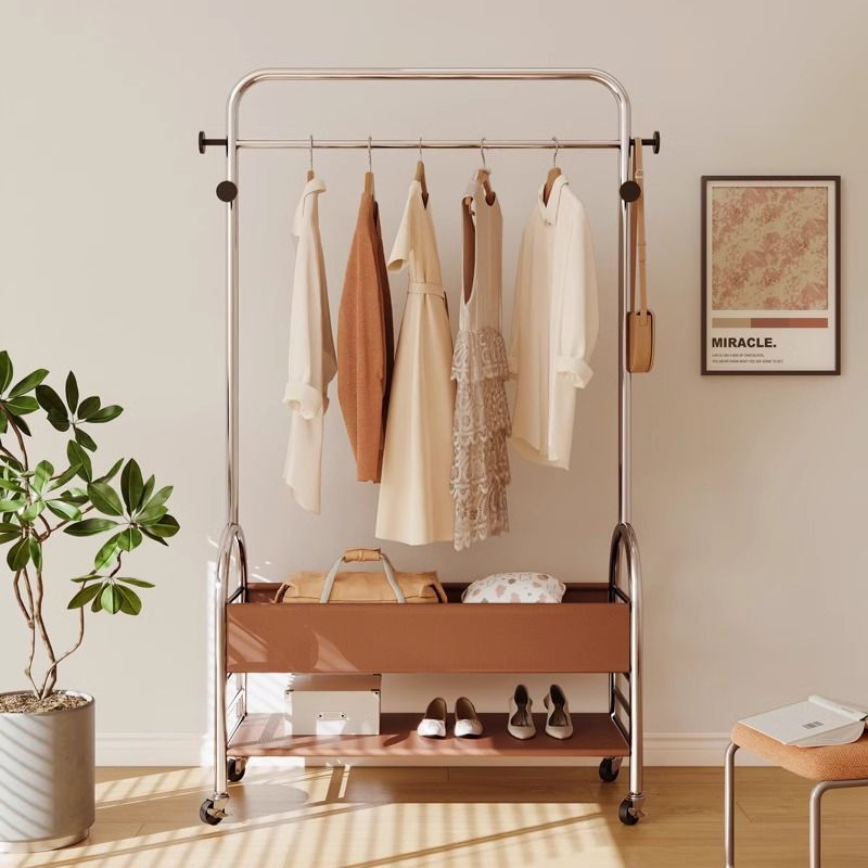 Antique Coat Rack Floor-Standing Removable Multi-Functional Hanger Storage Rack Bedroom Household Clothes Hanger
