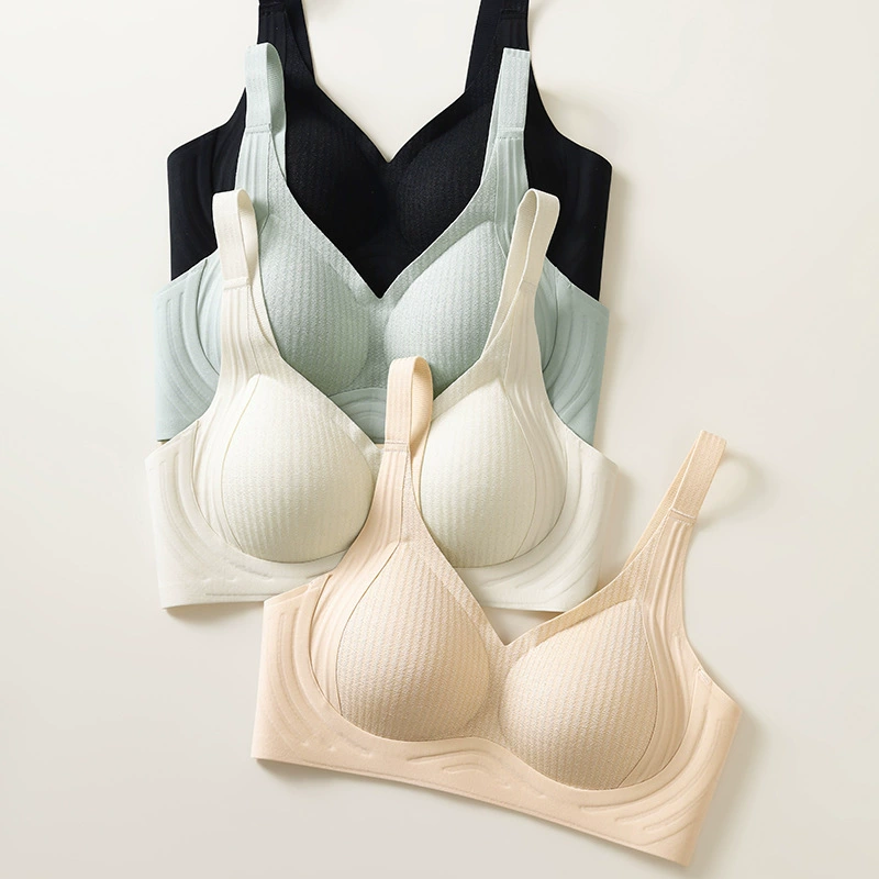 Оригинальный патент высокого качества желе антибактериальная мягкая поддержка нижнее белье фиксированная чашка без следов женский бюстгальтер без стального кольца